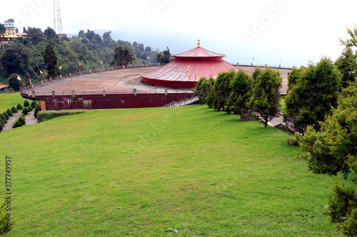 Buddha Park of Ravangla. Beautiful huge statue of Lord Buddha, at Rabangla, Sikkim, India. Gautam Buddha statue in the Buddha Park of Ravangla in Sikkim. Outdoor decoration of  Buddha Park in Sikkim.
