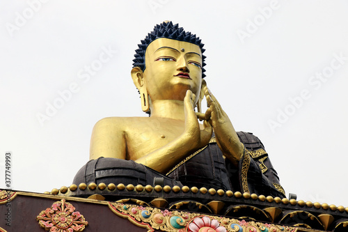 Buddha Park of Ravangla. Beautiful huge statue of Lord Buddha, at Ravangla, Sikkim, India. Gautam Buddha statue in the Buddha Park of Ravangla in South Sikkim. photo