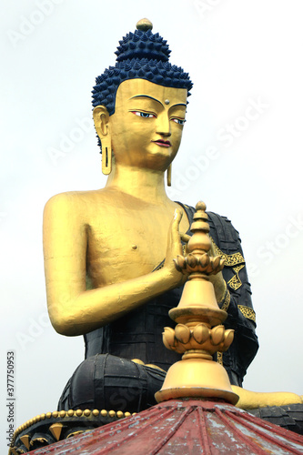 Buddha Park of Ravangla. Beautiful huge statue of Lord Buddha, at Ravangla, Sikkim, India. Gautam Buddha statue in the Buddha Park of Ravangla in South Sikkim. photo