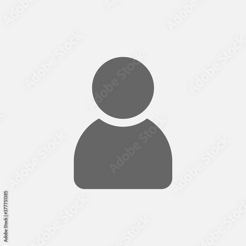 person icon isolated on white background. Vector illustration.