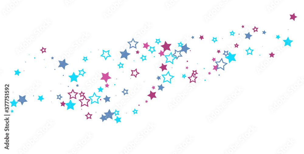 Shooting stars confetti. Multi-colored stars. Holiday background. Abstract texture on a white background. Design element. Vector illustration, EPS 10	