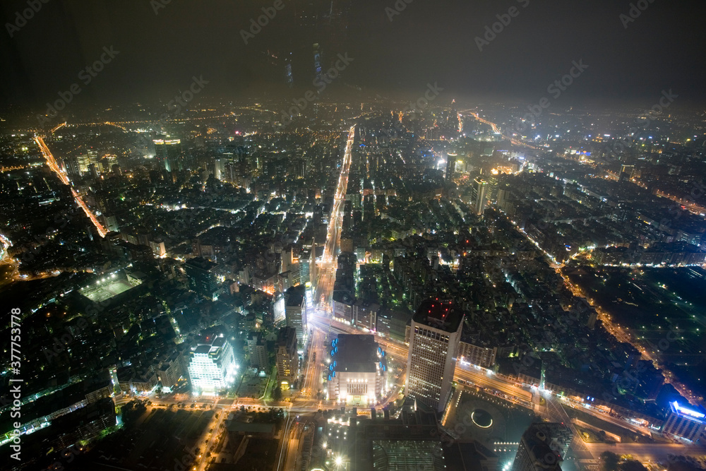 City Skyline at Night, Taipei, Taiwan