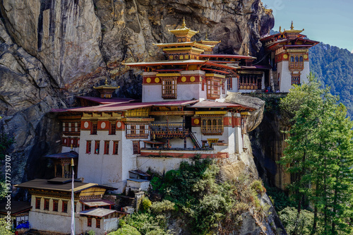 Bhutan, Paro, Taktshang the most known Monastery in Bhutan. The Tiger Nest.