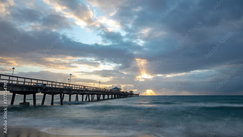Pompano Beach Pier Broward County Florida by stormy weatcher, Florida