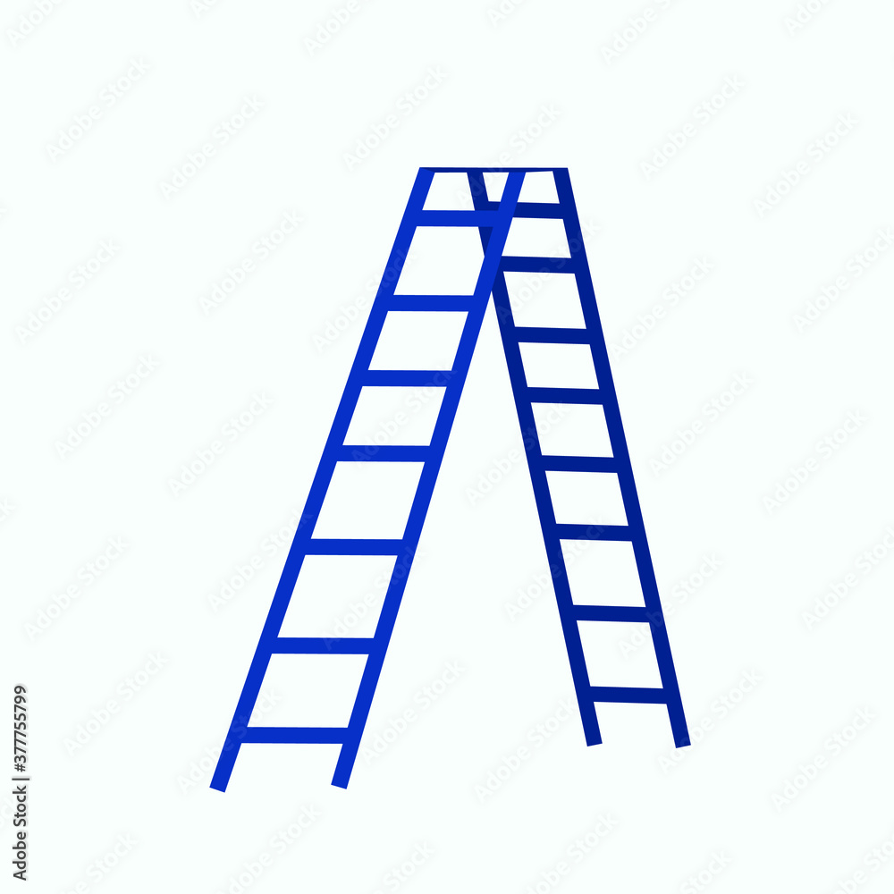 blue Ladder vector illustration in ''Home repair'' or ''Home renovation'' theme blue Ladder vector illustration in ''Home repair'' or ''Home renovation'' theme