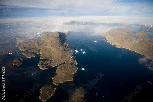 Aerial View of Fjords, Greenland