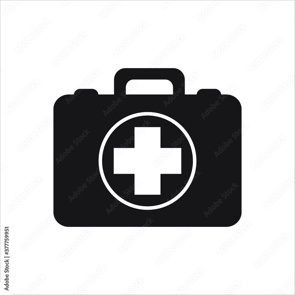 First aid kit icon, outline vector sign, linear style pictogram isolated on white. First aid kit symbol, logo illustration. First aid kit icon, outline vector sign, linear style pictogram isolated on white. First aid kit symbol, logo illustration.