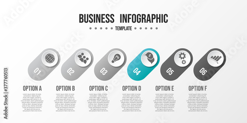 Business infographic concept. Timeline with business icons. Vector