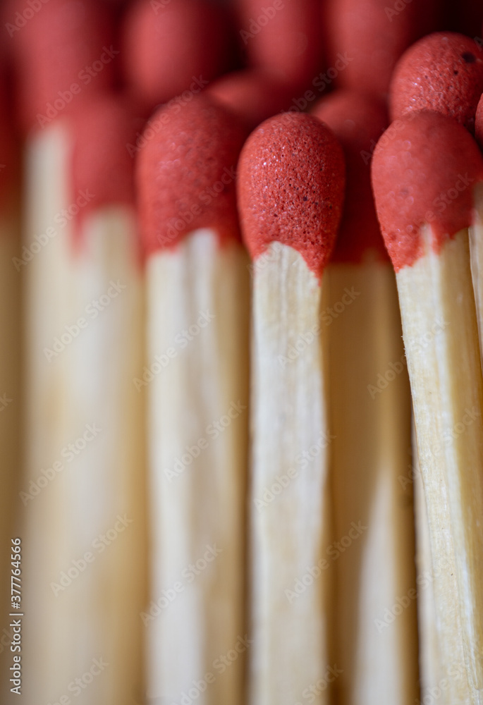 Focus on one special match among other matches sticks. Shallow depth of field Focus on one special match among other matches sticks. Shallow depth of field