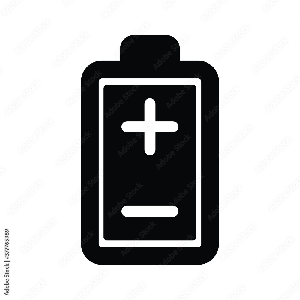 Battery charging UI icon vector Battery charging UI icon vector
