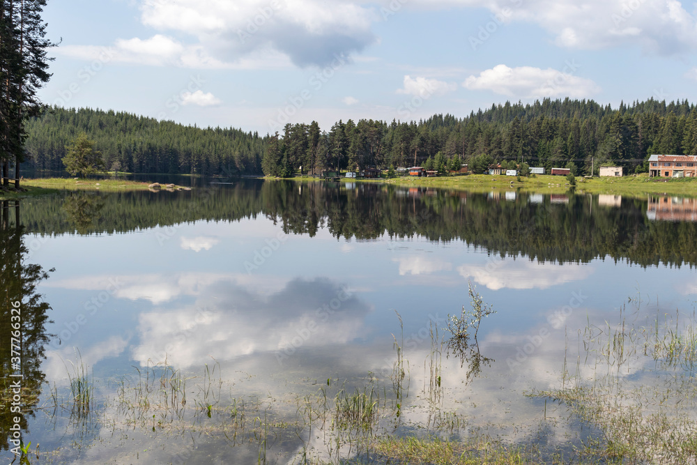 Landscape with Shiroka polyana Reservoir, Bulgaria