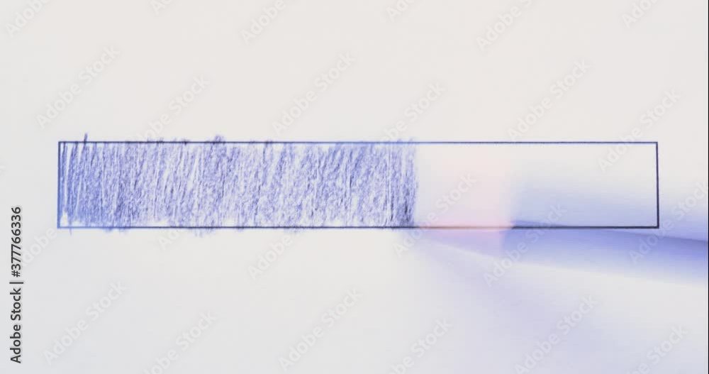 Paint the progress bar by hand with a pen. Animated concept Idea.