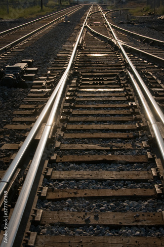 Railroad track glint