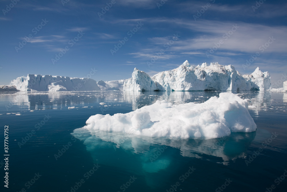 Fotografie Icebergs, Ililussat, Greenland