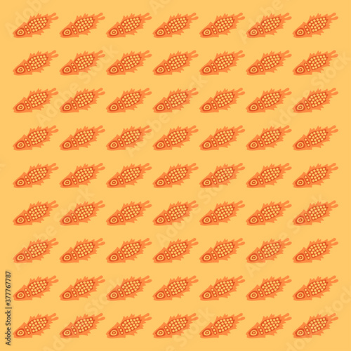Vector geometric seamless patterns. Georgian ornaments. Stylish decorative vintage, retro, christmas label decor set. Fish, vector illustration. Art Deco style. 