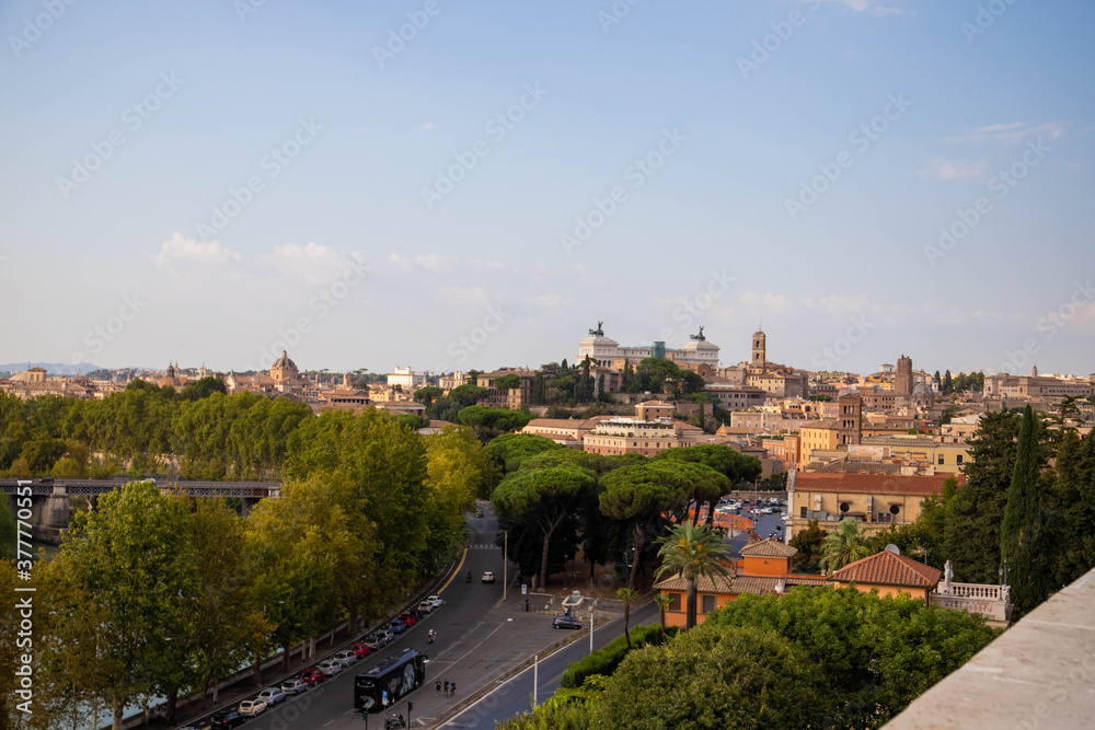 Panorama from the Orange Garden in Rome