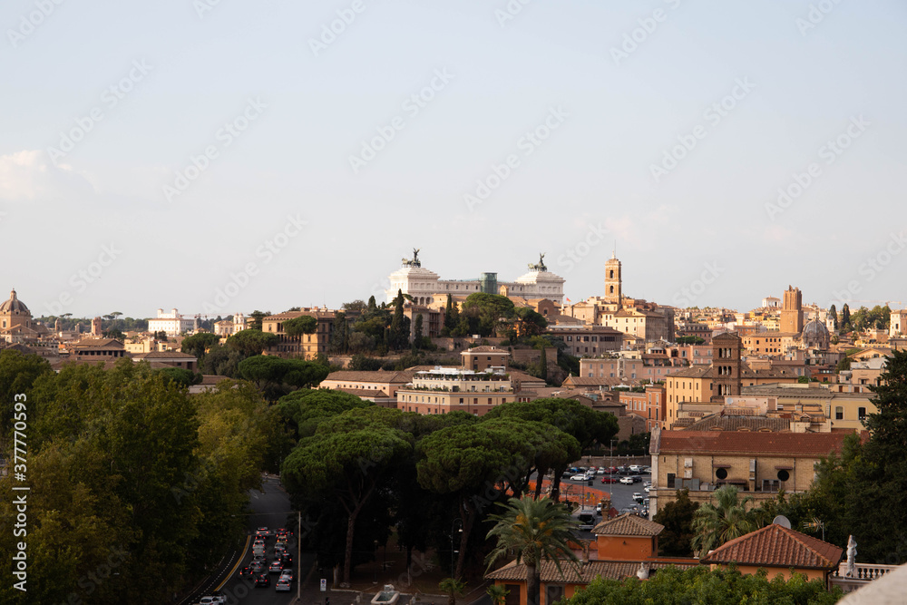 Panorama from the Orange Garden in Rome