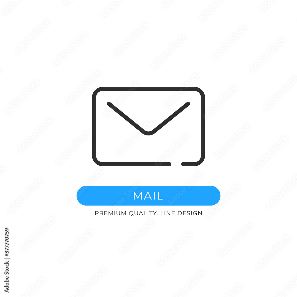 Mail icon. Electronic mail, envelope, send email, letter, e-mail concepts. Premium quality graphic design element. Modern sign, linear pictogram, outline symbol, simple vector thin line icon Mail icon. Electronic mail, envelope, send email, letter, e-mail concepts. Premium quality graphic design element. Modern sign, linear pictogram, outline symbol, simple vector thin line icon
