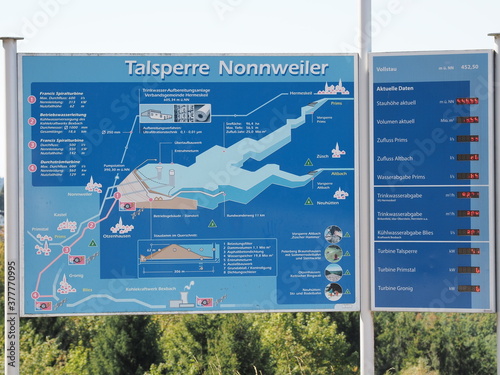 Talsperre Nonnweiler - Hinweistafel photo