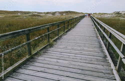 wooden bridge to the beach