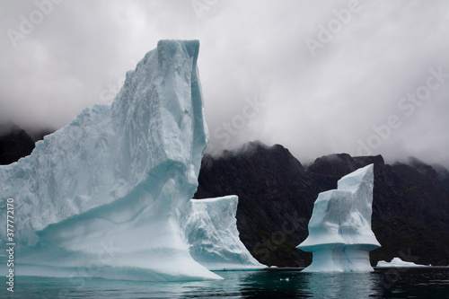 Icebergs in Fjord, Greenland photo