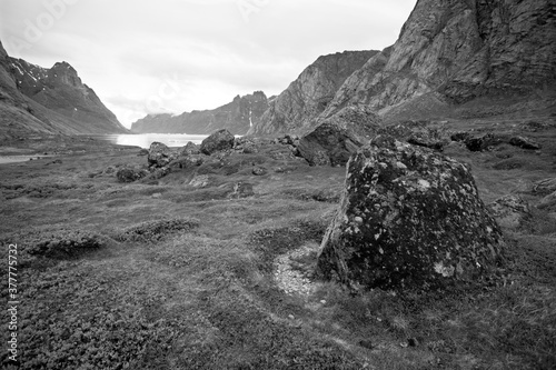 Tundra and Fjord, Greenland photo