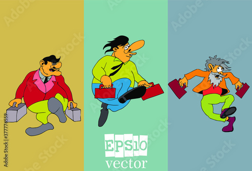 Businessman cartoon character, vector illustration