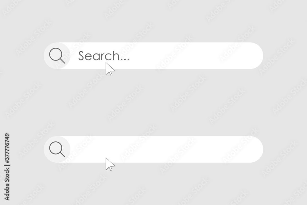 Search bar icon vector flat illustration isolated on the white Search bar icon vector flat illustration isolated on the white