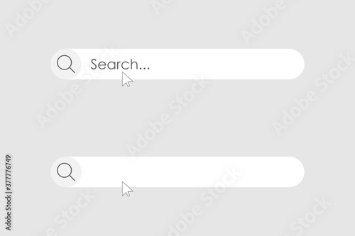 Search bar icon vector flat illustration isolated on the white