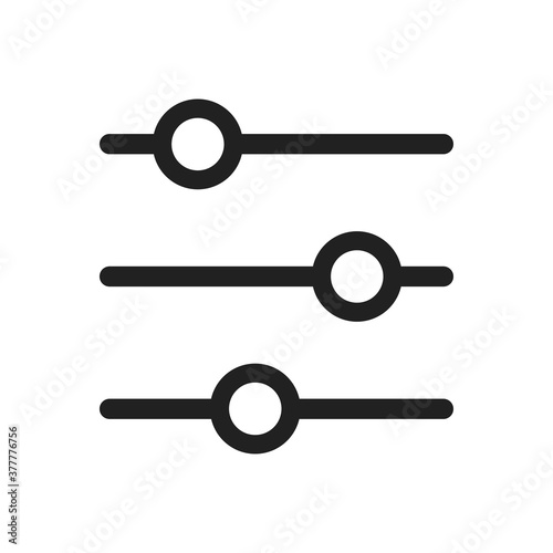 Icon slider simple flat illustration bar line console