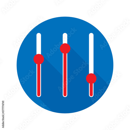 Icon slider consol bar simple vector illustration in flat