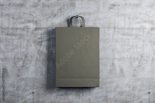 Black paper shopping bag