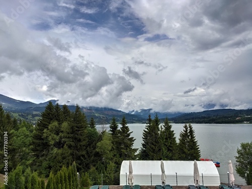 Bistrita,ROMANIA, 2020 ,View of Colibita Lake