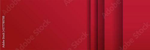 Abstract red banner background. Illustration of abstract red and black metallic with light ray and glossy line. Metal frame design for background. Vector design modern digital technology concept © Salman