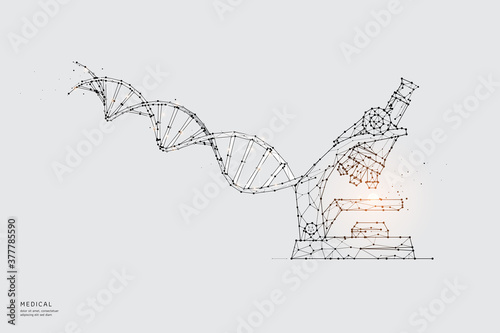 vector graphic concept of science and microscope
