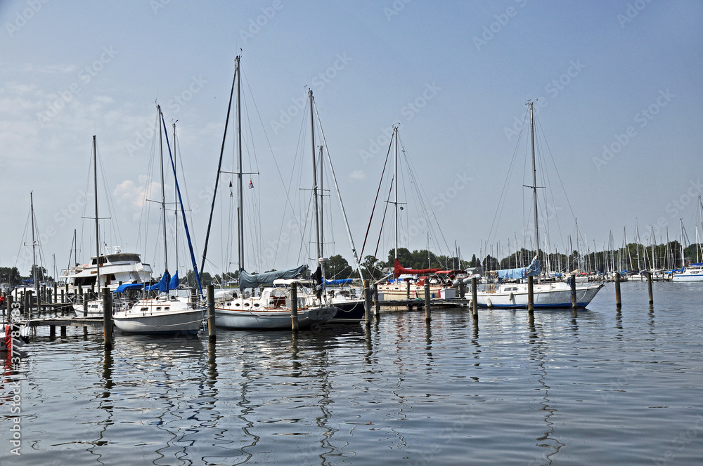The idyllic marina at Solomon Islands in MD attracts pleasure craft of all sizes. The marina is well located and host a variety of water sports.
