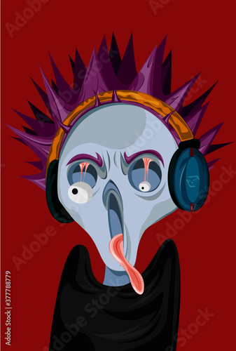 ZOMBI MUSIC HORROR VECTOR