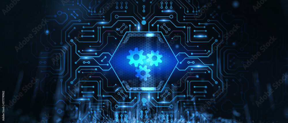 Business, Technology, Internet and network concept. Automation Software Technology Process System. Business, Technology, Internet and network concept. Automation Software Technology Process System.