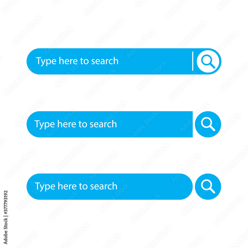 Set www search bar icons. isolated on white background Set www search bar icons. isolated on white background