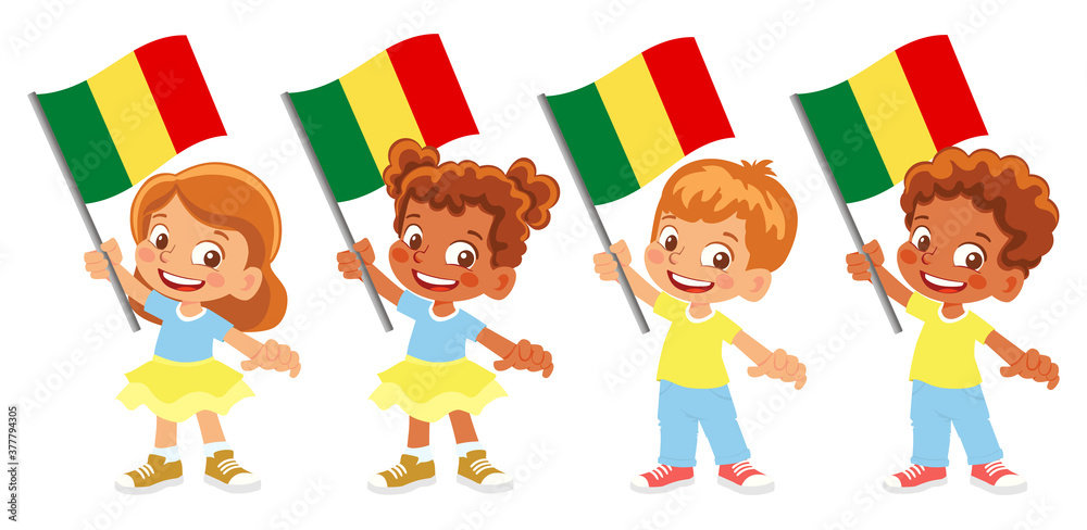 Mali flag in hand set