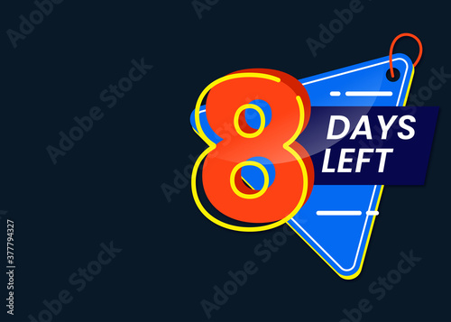 Promotional banner with number of days left sign