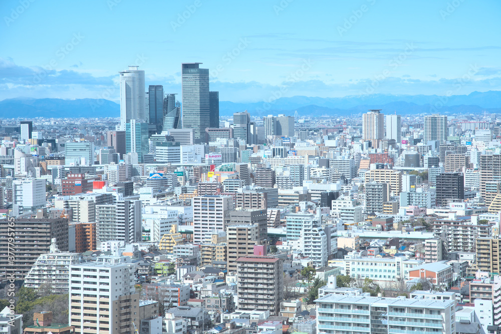 Fototapeta premium 名古屋駅周辺の高層ビル 愛知県 日本