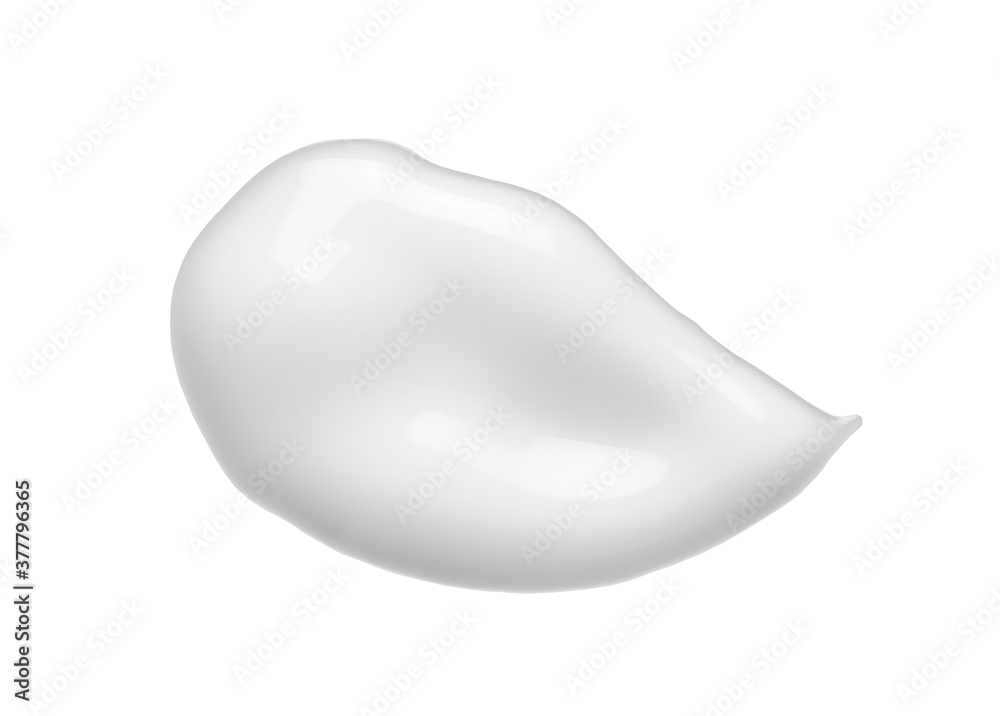The texture of a white cosmetic cream and a BB cream sample. The texture of a white cosmetic cream and a BB cream sample.