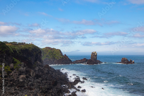 Seashore cliff in Jeju, South Korea