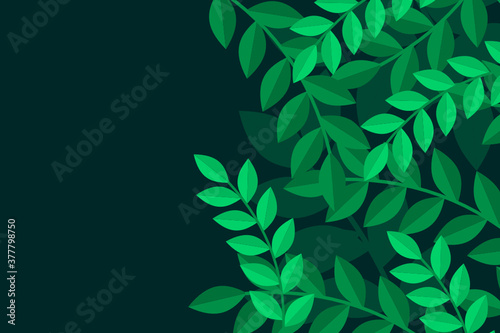 Green leaves texture. Vector illustration.