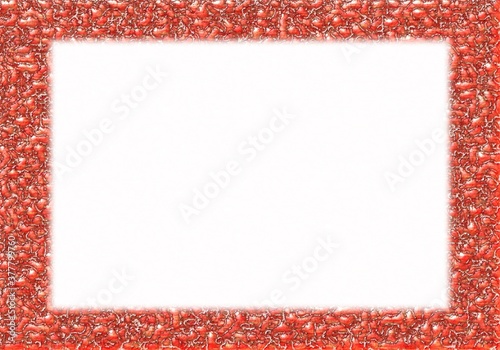 abstract empty white square with red vintage frame 