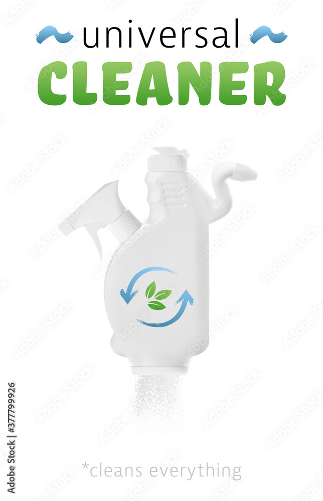 Bottle of detergent on white background Bottle of detergent on white background