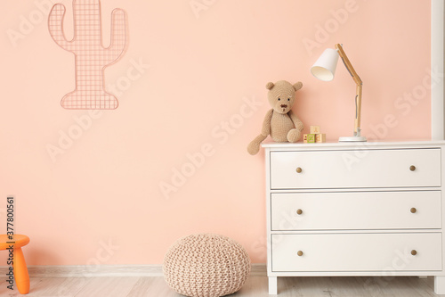 Interior of modern playroom...