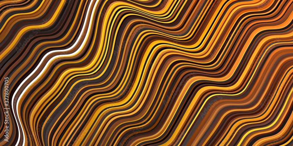 Obraz premium Dark Orange vector texture with wry lines.