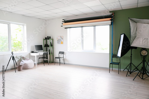 Interior of modern photo st...